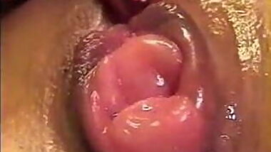 Japanese wife's bizarre pussy dildo and bbc