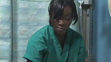 Asian Japanese guy fucks black ebony girl in hospital