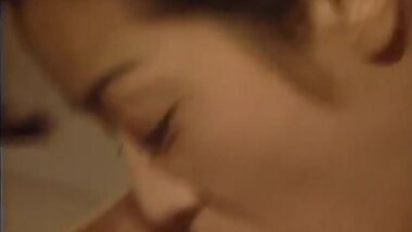 Mari Yamada sucks one dick while is roughly fucked by anothe