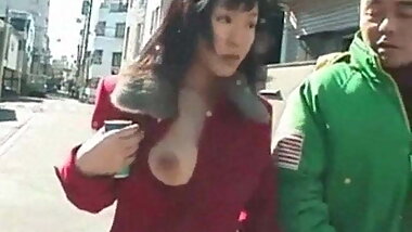 Uncensored Japanese Porn MILF sucking cock in public places