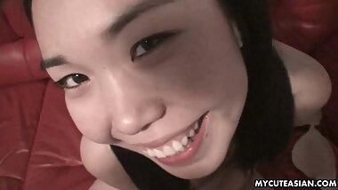 Tiny Asian cuttie getting her wet pussy plowed