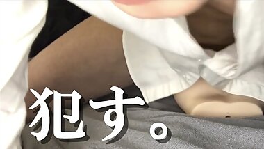 Japanese guy's cumshot on adult toy for masturbation