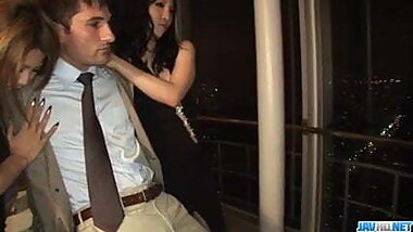 Naughty cock sharing porn with Akari Kimishima