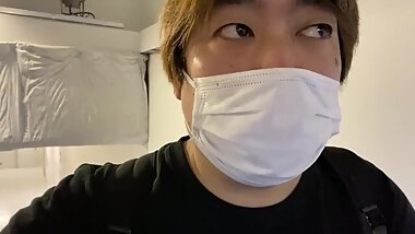 A man walks through the terminal at Narita Airport.