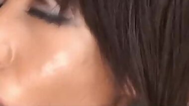 Tsubasa Okina Asian milf in sexy black lingerie gets pussy fingered and lic