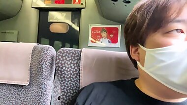 A man riding the train in silence all the time.