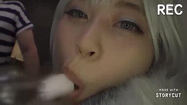 Nasty japanese coser having fun in orgy part 1