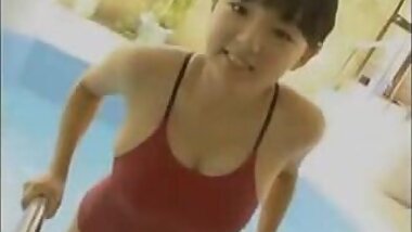 Ai Shinozaki - Red One-Piece Swimsuit