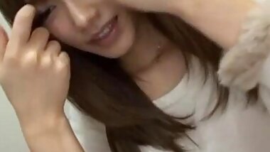 Chika Eiro in long boots sucks dildo and gets doggystyle