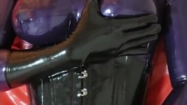 kigurumi latex close-up masturbation