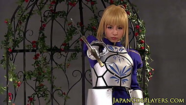 Cosplay saber fingered by fsn fan