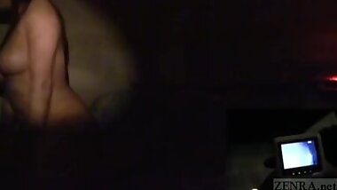 Japanese couple foreplay in haunted love hotel Subtitles