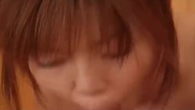 Ai Himeno licks and rides cock