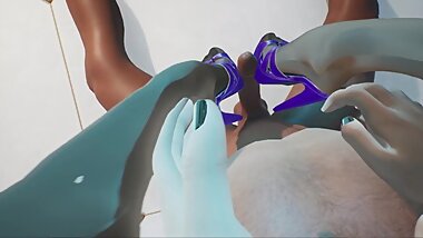 Japanese Girl Office Nylon Footjob 3D Animation Hentai