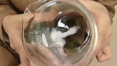 Cute cum-covering compilation with Japanese chick