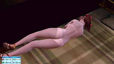 Voyeur and fetish of a beautiful Japanese girl. Small tits.