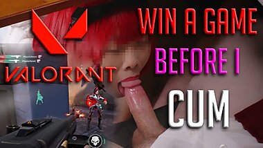 4K - Japanese Wife sucks off Gamer while he plays VALORANT