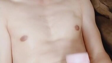 Japanese sissy can't hold back cause this pussy toy's so good