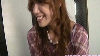 Aya Sakuraba is aroused to the max with vibrator on cans and