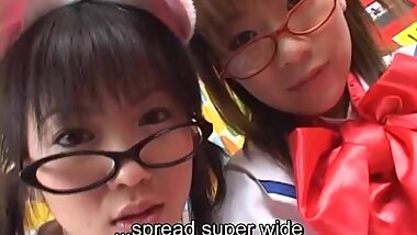 Subtitled Japanese cosplay virtual masturbation support