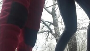 Laura On Heels model 2021 video of standing fucking between the snow with creampie