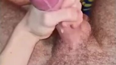 Cum splattered on camera while jerking off