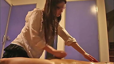 Asian japanese oil handjob