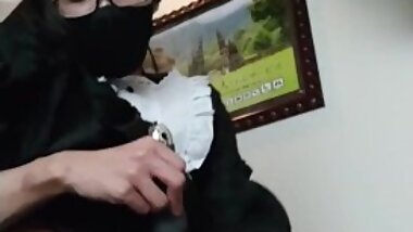 Maid Cosplay Cumshot With Vibrator Slowmo Mass ejaculation  Japanese Crossdresser Madzmoto Sun