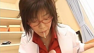 Kasumi Uehara kinky doctor strokes penis