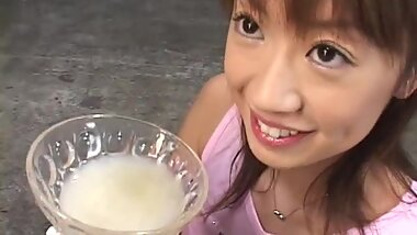 Japanese chick swallows plate of sperm