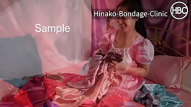 Hinako in Satinland; Satin Princess Plays with Satin and Herself in a Satin