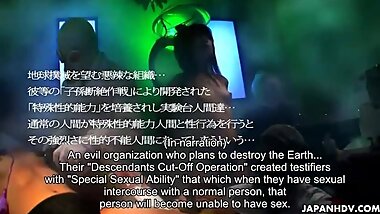 Cute Asian princess sucking on two cocks with great skill