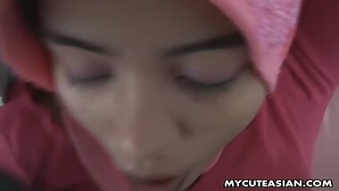 Asian cute teen fucked in her jeans