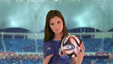 Asian Miyuki Son shows her long lwgs