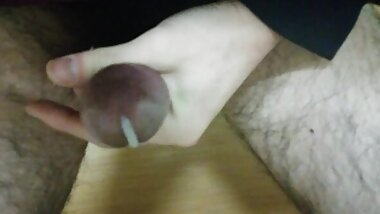 Masturbation with a penis ring.