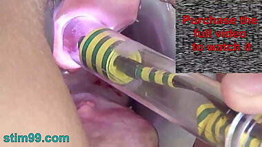 Endoscope Camera into Peehole, Woman Pee Hole Playing