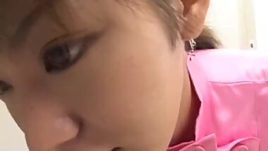 Demure sweetheart Shino Isshiki is having lusty fun with a hard dildo