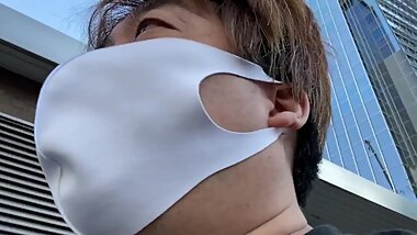 A man explains the architecture of Tokyo Station.