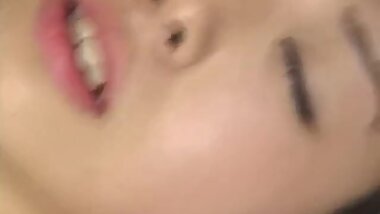 Mai has hairy cooter fingered and fucked with sucked joystick