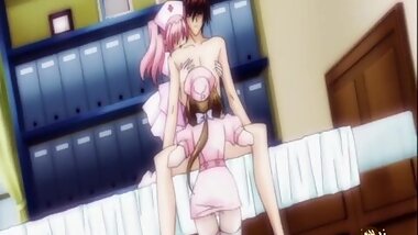 Threesome with nurses in hospital - Hentai.xxx