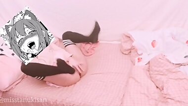 Step sister caught fingering pussy after school brother is in the next room hidden camera ahegao