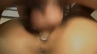 Japanese AV Model gets cum on tits from sucked dicks after fuck