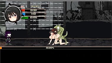 Virus ZZ [Cute Couple Gaming] EP.1 Ninja girl's pussy licked by monster