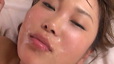 5 in the mouth. 1 in the Asian pussy.