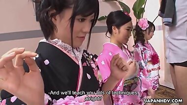 Teaching them Asian bitches how to suck some hard cock