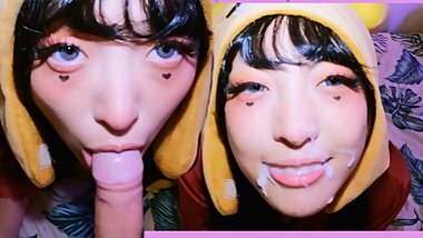 Cutest Anime girl throat fucked