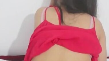 Japanese WIFE Suck Black DILDO Alone At Home With Hot Dress Pink Bra Doggy Style