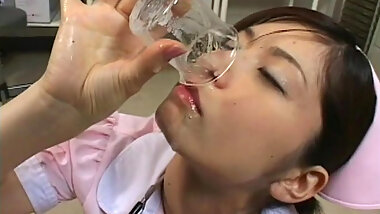 Japanese nurse licks his ass, enjoys bukkake and gangbangs